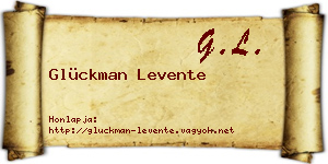 Glückman Levente névjegykártya