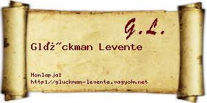 Glückman Levente névjegykártya