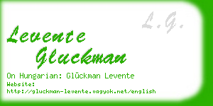 levente gluckman business card
